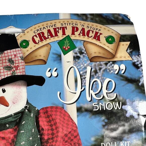 Daisy Kingdom Stitch n Stuff Ike Snow Doll Kit Fabric Panel Snowman Cozy Holiday - Picture 2 of 10